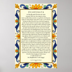 Desiderata à la frontière florale Art déco