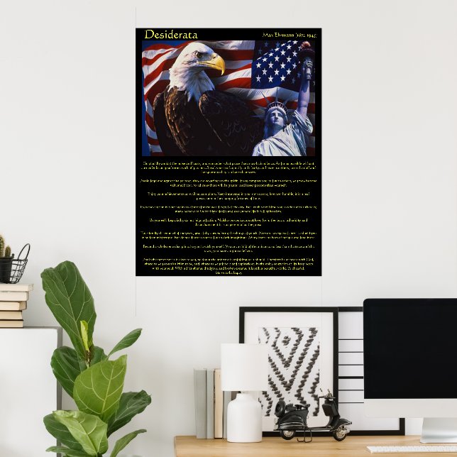 Desiderata Bald Eagle 3Posters Poster (Home Office)