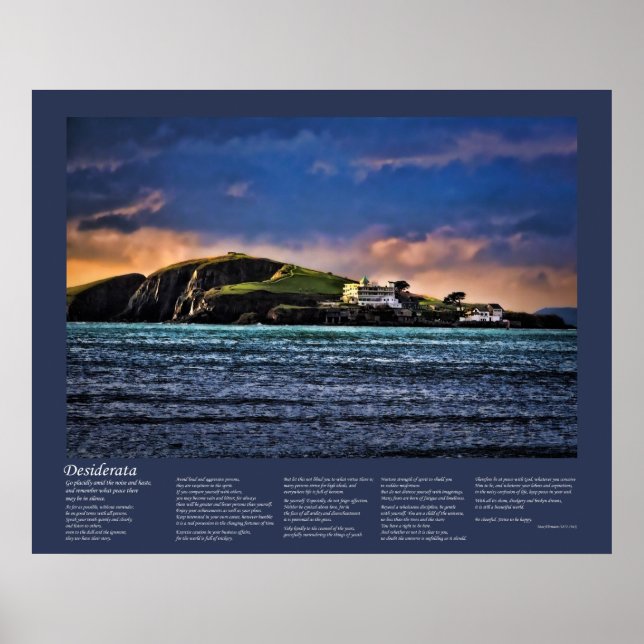 Desiderata - Burgh Island at Sundown Poster (Front)