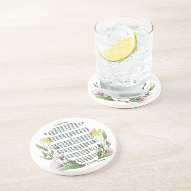 Desiderata by Max Ehrmann  Coaster (Side)