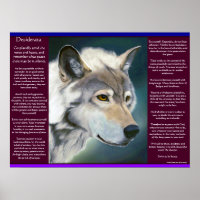 Desiderata by Max Ehrmann white wolf Posters