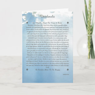 DESIDERATA Card=Clouds Card
