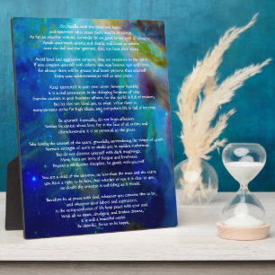 Desiderata Child of Universe Plaque