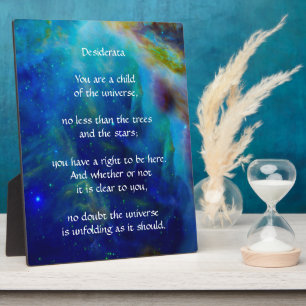 Desiderata Child of Universe Plaque
