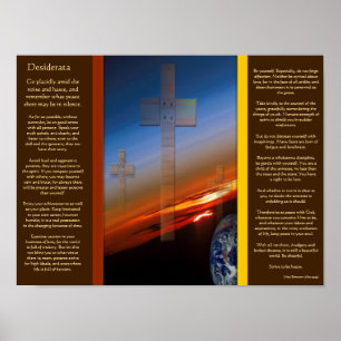 DESIDERATA Croix au-dessus des affiches de la Terr