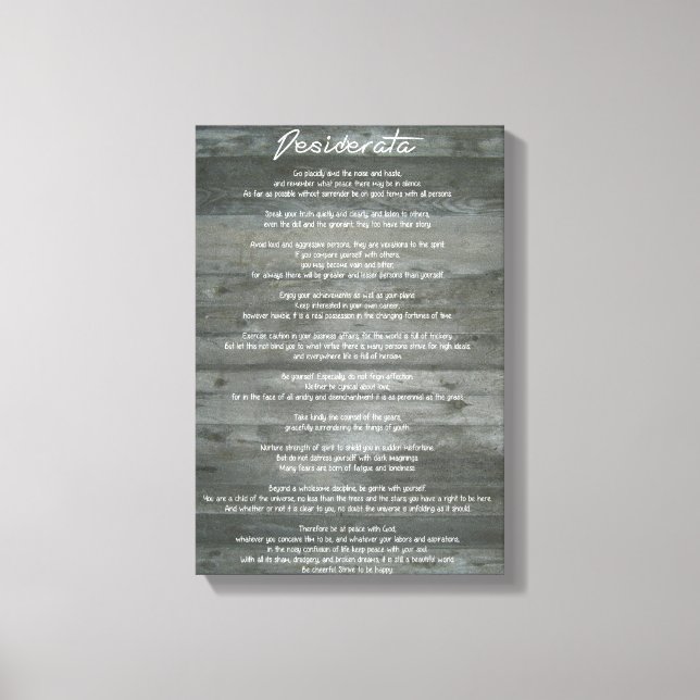 Desiderata "Desired Things" Inspirational Print (Front)
