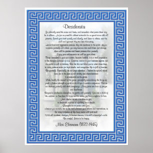 Desiderata "desired things" poster