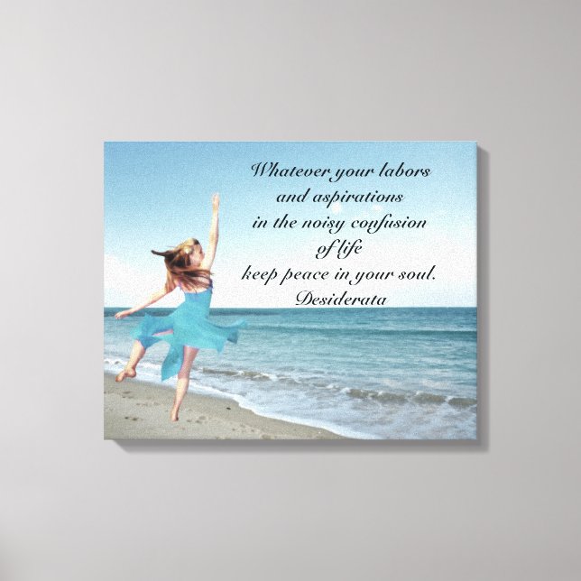Desiderata for mother canvas print (Front)