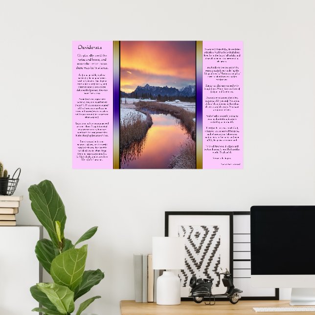 Desiderata Froid Rivière Avec Des Affiches De Neig (Bureau à domicile)