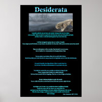 Desiderata Grey Wolves Drinking Posters