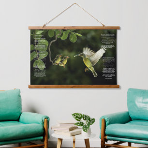 Desiderata Hummingbird Hanging Tapestry