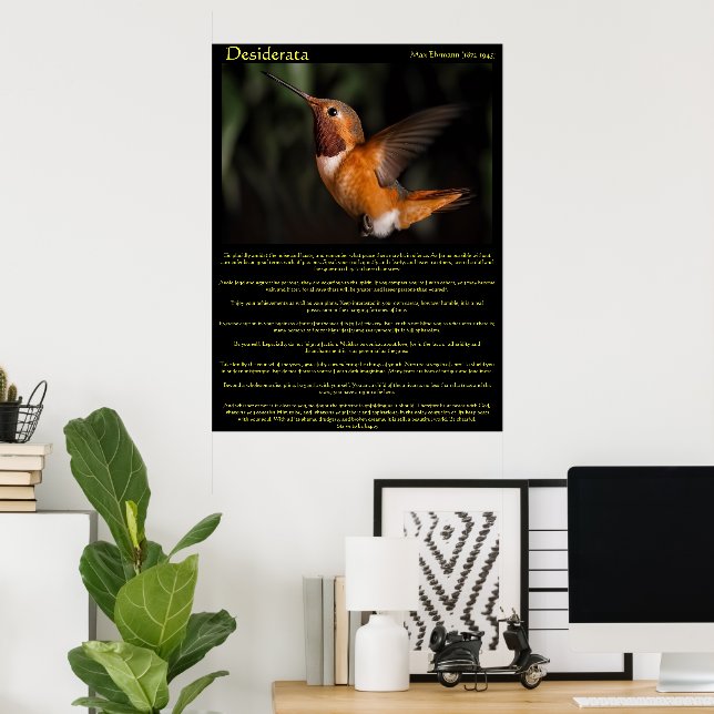 Desiderata Hummingbird Posters 2 (Home Office)