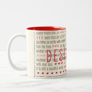Desiderata Inspirational Poem Two-Tone Coffee Mug