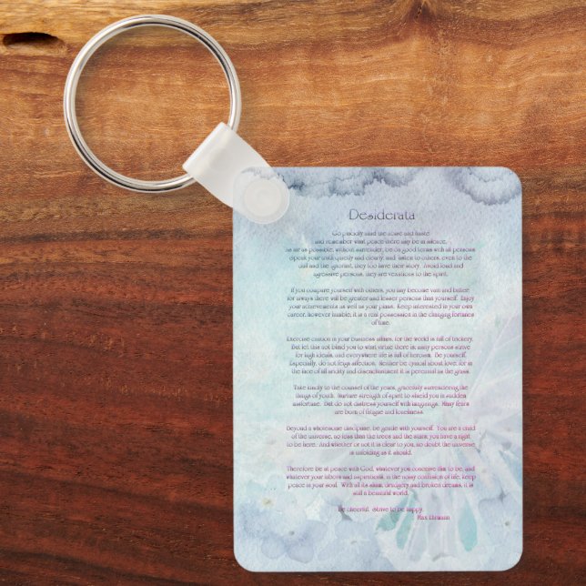 Desiderata  keychain (Front)