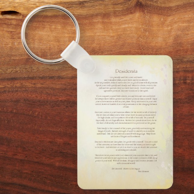 Desiderata  keychain (Front)
