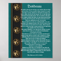 Desiderata leather look brass lions