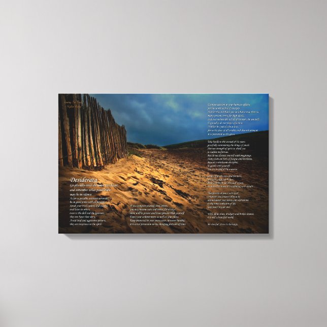 Desiderata - Leaving the Beach - SMALL Canvas Print (Front)