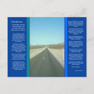 DESIDERATA Long Road Postcard