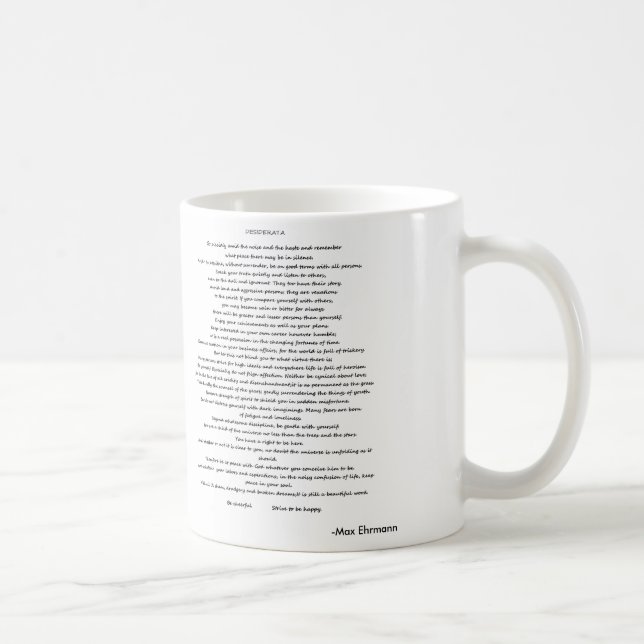 DESIDERATA MAX EHRMANN MUG PERSONNALISÉ (Droite)