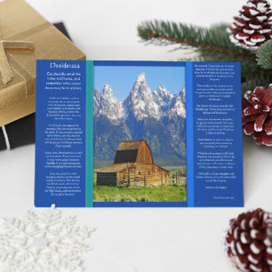 DESIDERATA Mountain Cabin Postcard