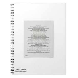 DESIDERATA  NOTEBOOK