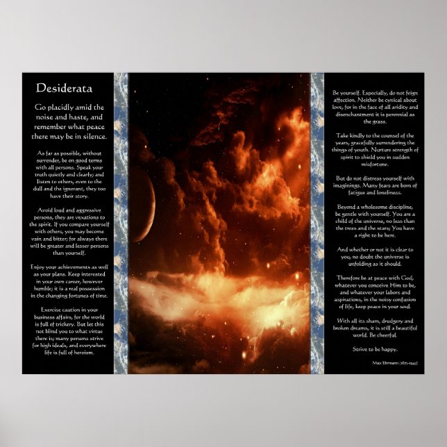 Desiderata Ocean Space Posters (Front)