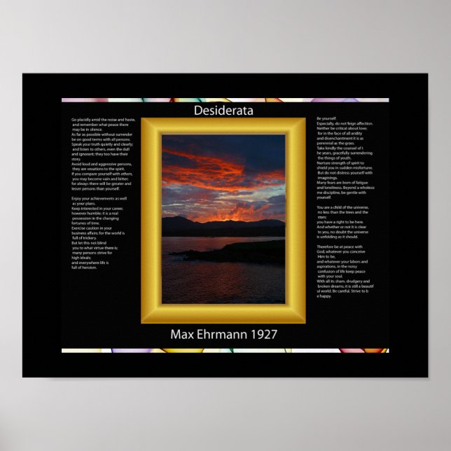 DESIDERATA Océan SunRising Affiches (Devant)