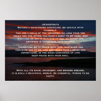 DESIDERATA Ocean Sunset Posters