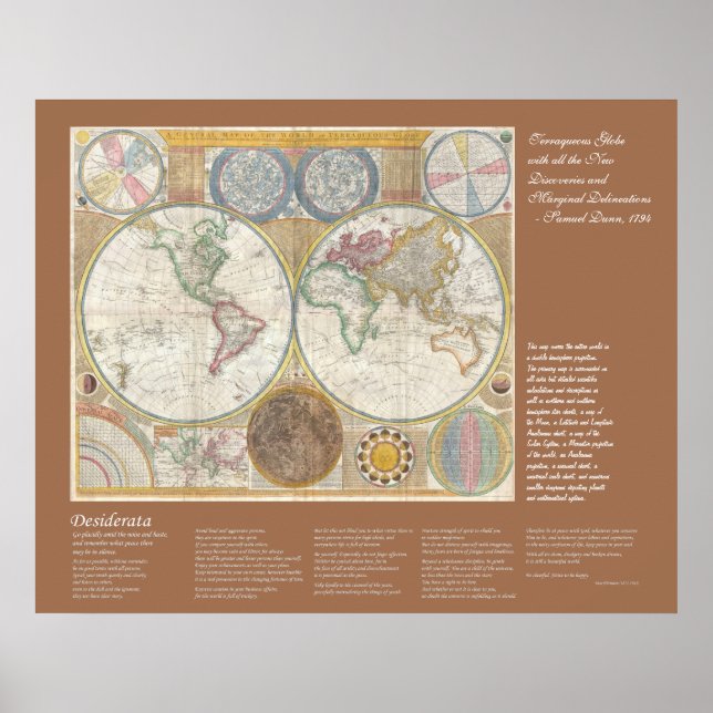 Desiderata - Old World Map, 1794 Poster (Front)