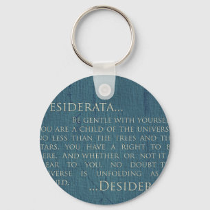Desiderata On Canvas Keychain