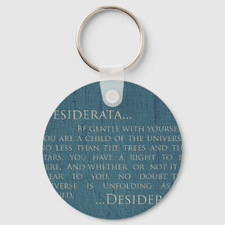 Desiderata On Canvas Keychain