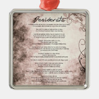 Desiderata on Vintage Floral Faux Parchment