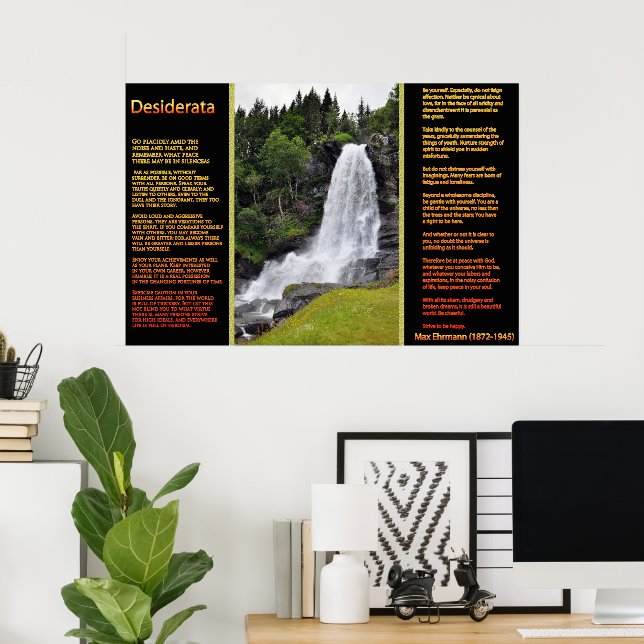 DESIDERATA Orange Cascades Affiches 13 (Bureau à domicile)
