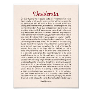 Desiderata Photo Print
