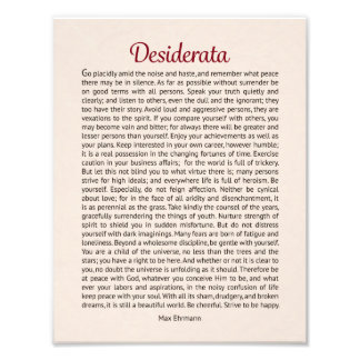 Desiderata Photo Print