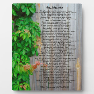 Desiderata plaque