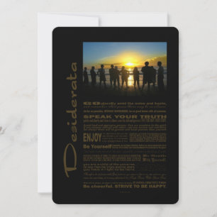 Desiderata Poem Admiring The Sunset