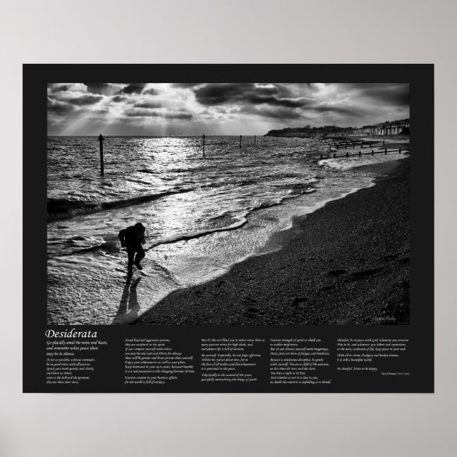Desiderata Poem - Caught by the Surf Poster (Front)