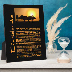 Desiderata Poem Desiderata A-10 Thunderbolt Plaque