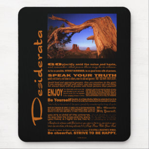 Desiderata Poem Monument Valley #1 Mouse Pad