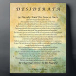 Desiderata Poem on Watercolor Forest Plaque<br><div class="desc">Desiderata Poem on Watercolor Forest</div>