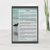 Desiderata Poem - Seagull on the Beach Scene