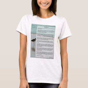 Desiderata Poem - Seagull on the Beach Scene T-Shirt