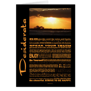 Desiderata Poem Waves At Sunset