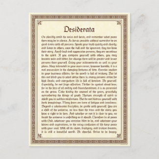 Desiderata Postcard