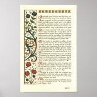 DESIDERATA Poster by Max Ehrmann= Leaf Calligraphy