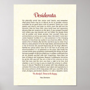 Desiderata Poster Print