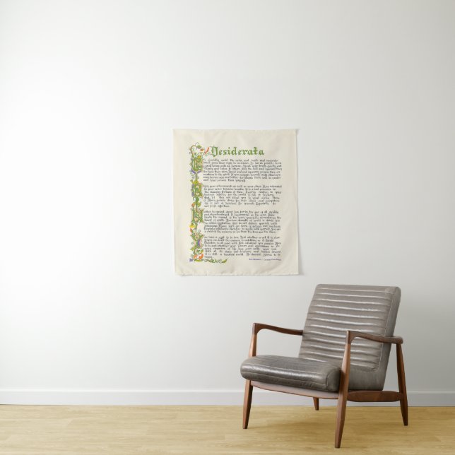 Desiderata Prose by M Ehrmann Tapestry (In Situ)