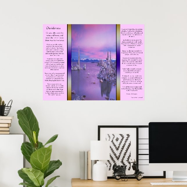 Desiderata Purple Ocean Posters (Home Office)