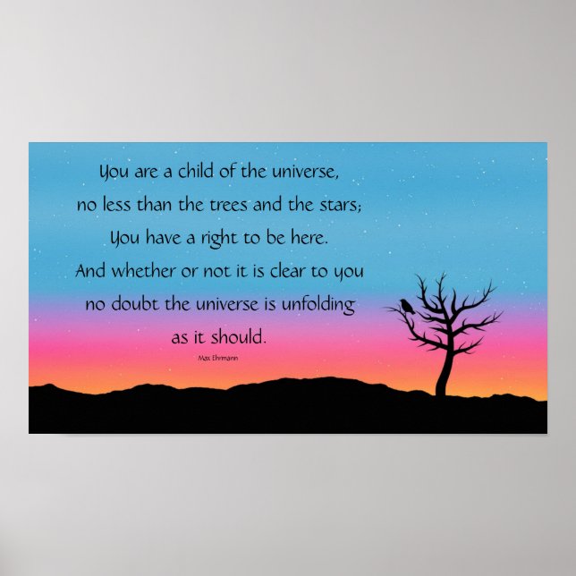 Desiderata Selection Poster (Front)